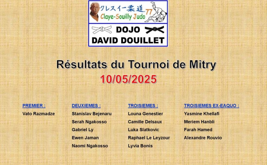 TOURNOI DE MITRY MORY 10 05 2025